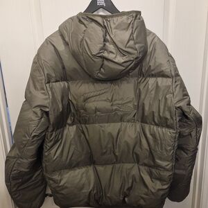 Lacoste Kids Olive Green Puffer Jacket with Hood